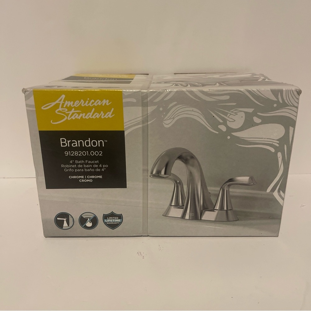 American Standard Brandon 4" Centerset 2-Handle Bathroom Faucet Brushed Nickel